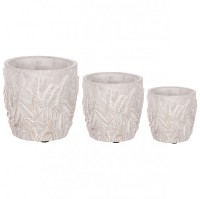 Obal betonový s dekorem obilí, zlatá barva. Cena za sadu 3ks. BMO3564 SET